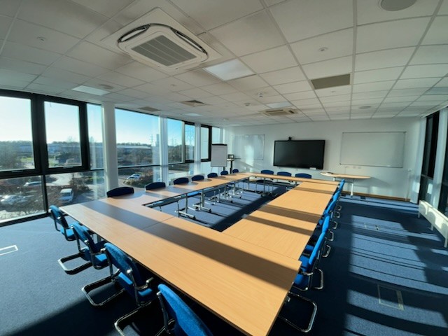 Meeting room set up for an SLC Training event